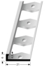 MPlus Doppel K Profil 302 G SBS 250cm 4,5mm Alu Natur F0 Fliesenabschlusspr.